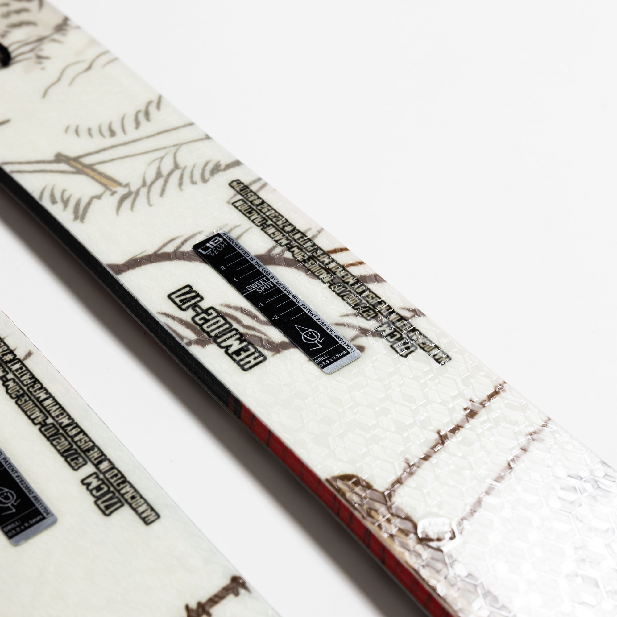 Close up of skis