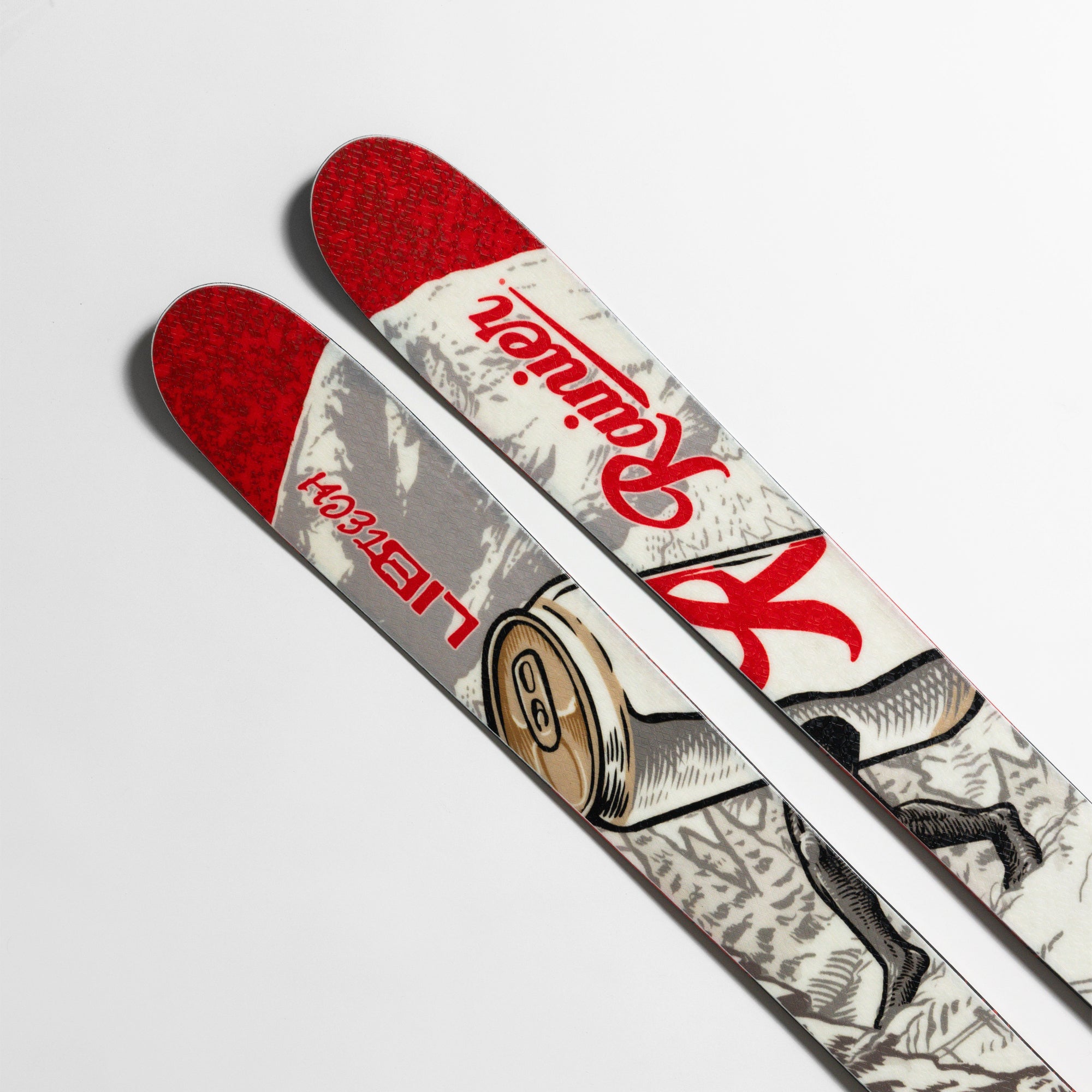Close up image of Sasquatch wearing a Rainier beer can
