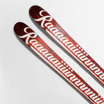 Close up of skis